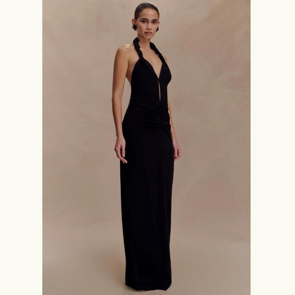Meshki Black Halter Maxi Dress - Picture 4 of 9
